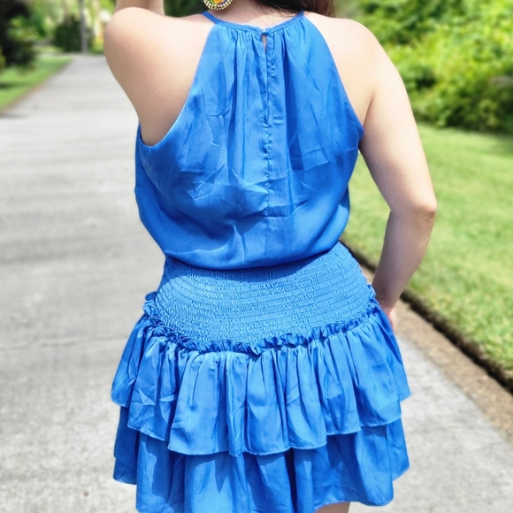 Blue sleeveless romper - Picture 6 of 8